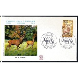 Francja 1972, Ssaki: jeleń. FDC
