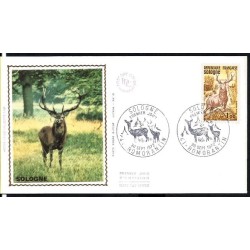 Francja 1972, Ssaki: jeleń. FDC