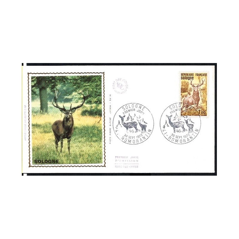 Francja 1972, Ssaki: jeleń. FDC