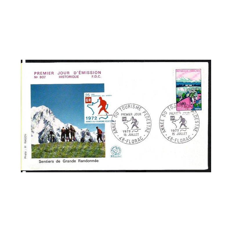 Francja 1972, Turystyka, góry. FDC
