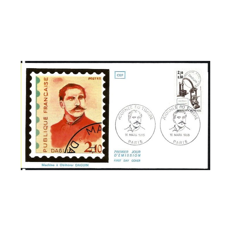 Francja 1985, Dzień znaczka, stemplownica. FDC