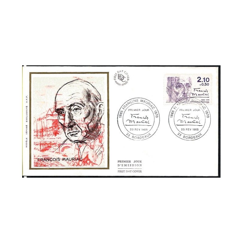 Francja 1985, Francois Mauriac, literatura. FDC