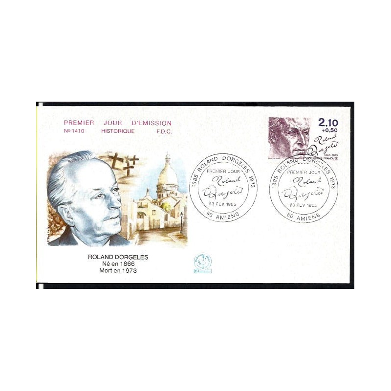 Francja 1985, Roland Dorgeles, literatura. FDC