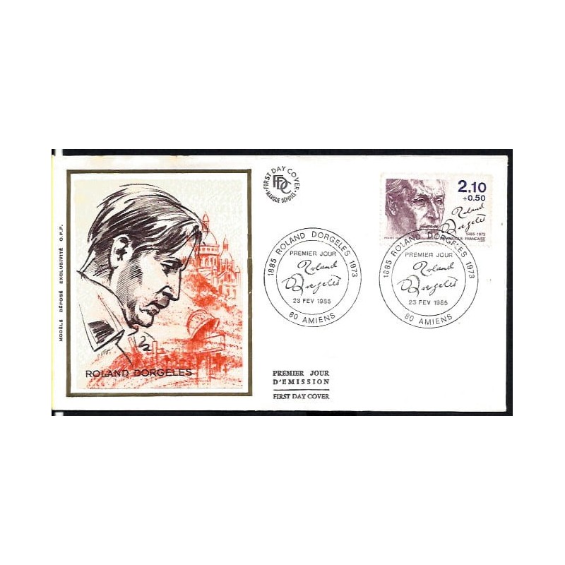 Francja 1985, Roland Dorgeles, literatura. FDC