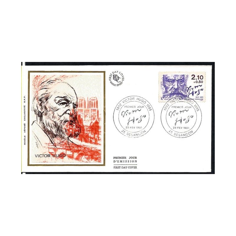 Francja 1985, Victor Hugo, literatura. FDC