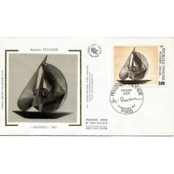 Francja 1987, Antoine Pevsner, rzeźba. FDC
