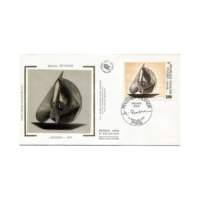 Francja 1987, Antoine Pevsner, rzeźba. FDC