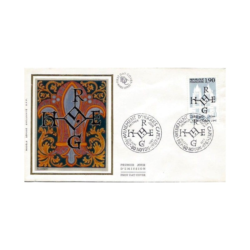 Francja 1987, Króla Hugo Kapet. FDC