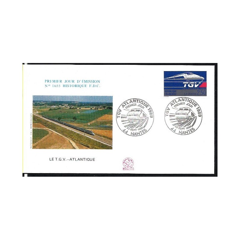 Francja 1989, Kolej, kolejnictwo: TGV. FDC