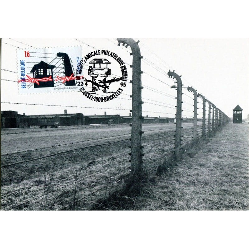 Belgia 1995, Obozy koncentracyjne, II wojna. Karta maksimum