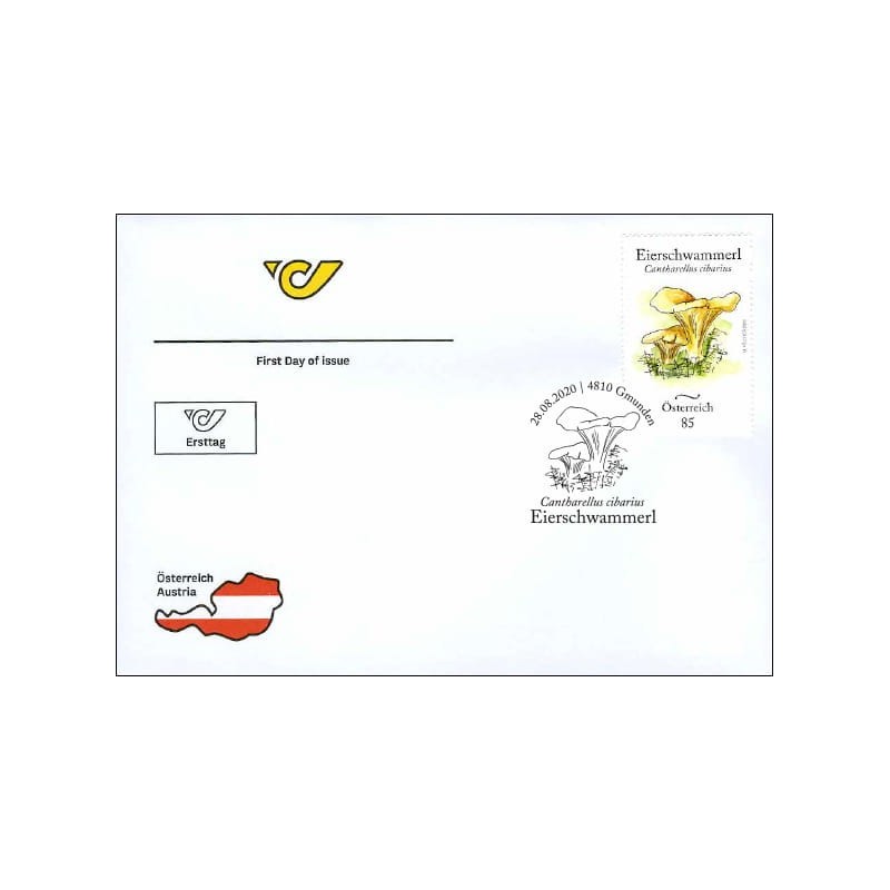 Austria 2020, Grzyby. FDC