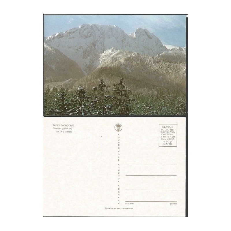 Tatry, góry, Giewont, 1985. Bez obiegu