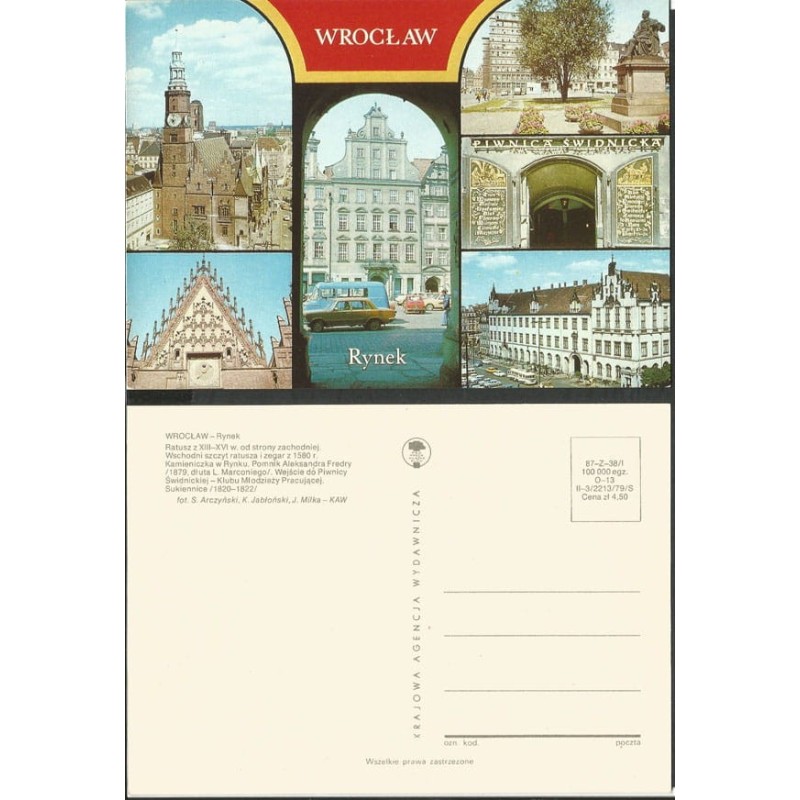 Wrocław, Rynek, składanka, 1979. Bez obiegu
