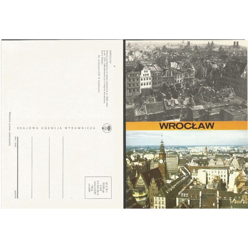 Wrocław, Stare Miasto, zniszczenia, 1986. Bez obiegu