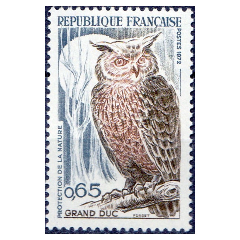 Francja 1972, Ptaki: sowa puchacz **