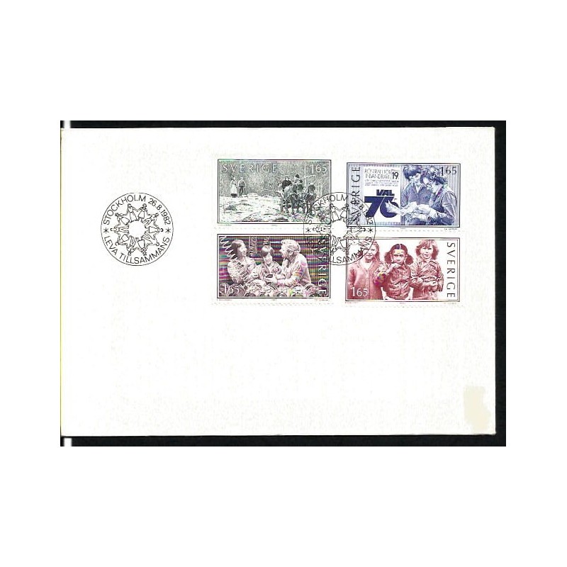 Szwecja 1982, Dzieci, imigranci, zawody. CZ. SŁANIA. FDC