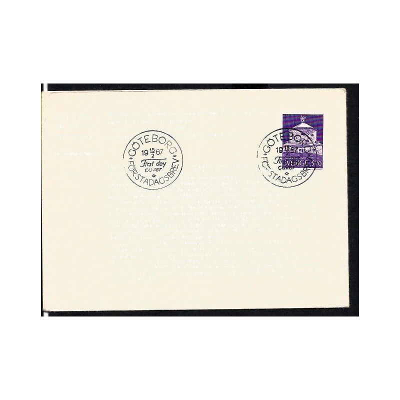 Szwecja 1967, Zamek Goeteborg. FDC