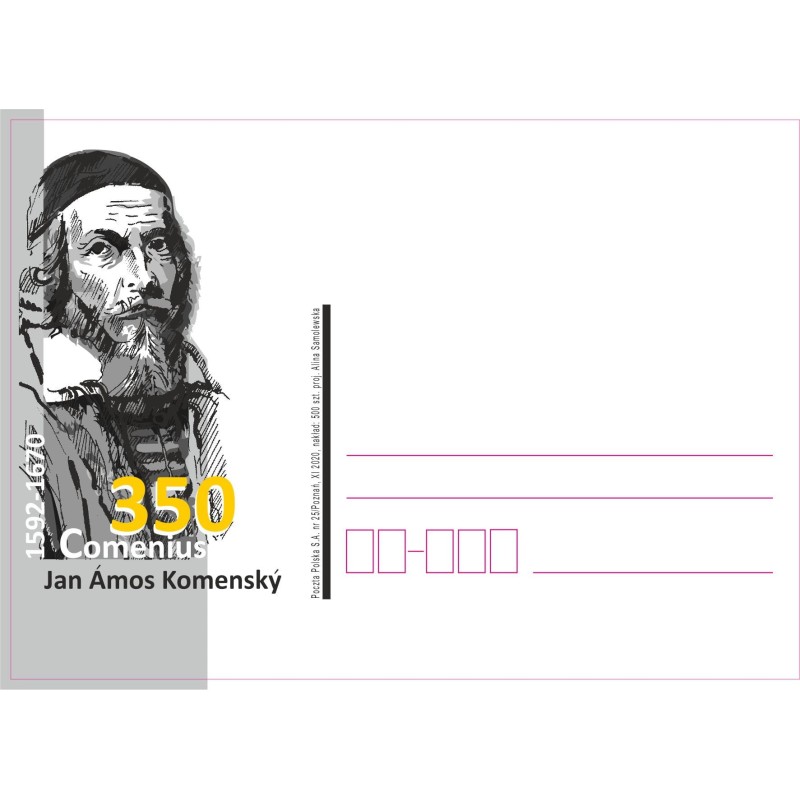 Kartka Poznań 2020, J. A. Komenski, Komensky, Leszno