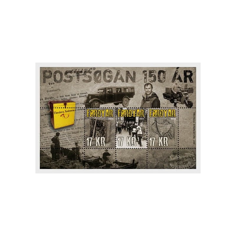 Wyspy Owcze 2021, Poczta, historia poczty, motocykl **