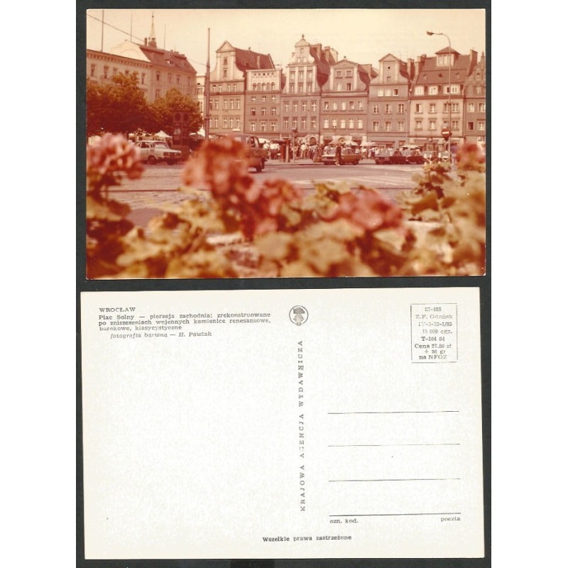 Wrocław, plac Solny, 1985. Brązowa. Bez obiegu