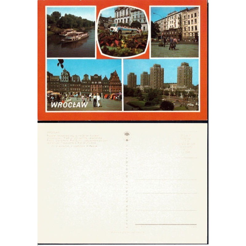 Wrocław, składanka, przystań, Fredruś, plac Solny, plac Grunwaldzki, 1988. Bez obiegu