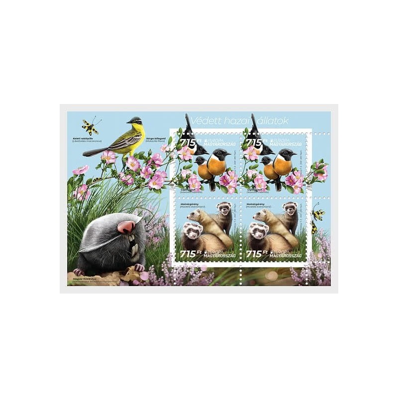 Węgry 2021, EUROPA CEPT: fauna, ptaki, tchórz **