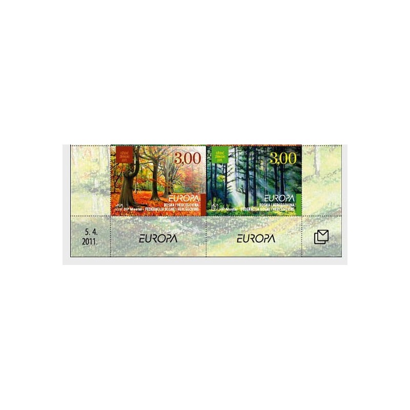 Bośnia 2011, EUROPA CEPT: lasy, las. Margines **