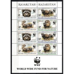 Kazachstan 1997, Fauna: tchórz perewizka. WWF. Arkusik **