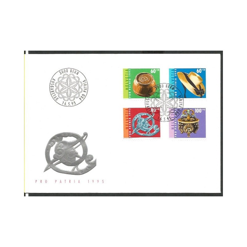 Szwajcaria 1995, Rękodzieło, rzemiosło. Pro Patria. 4 FDC
