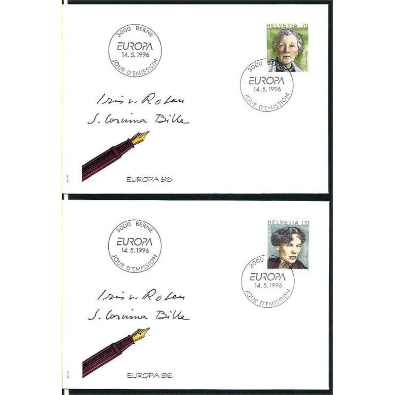 Szwajcaria 1996, EUROPA CEPT: kobiety. 2 FDC