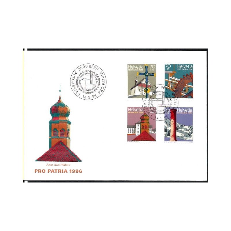 Szwajcaria 1996, Pro Patria, architektura. FDC