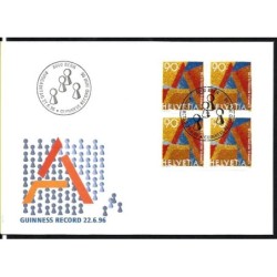 Szwajcaria 1996, Rekord Guinness’a. FDC z czwórką