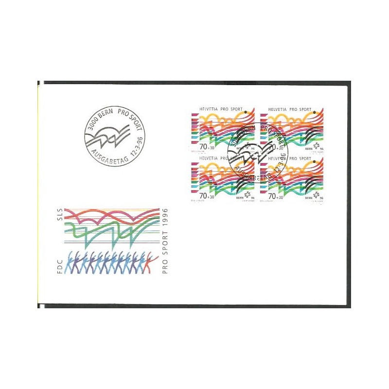 Szwajcaria 1996, Sport. FDC z czwórką