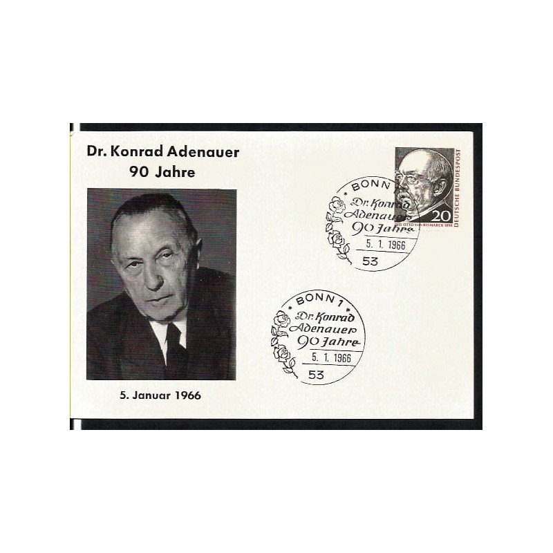 Niemcy 1966, K. Adenauer, kanclerz, polityka. Bonn