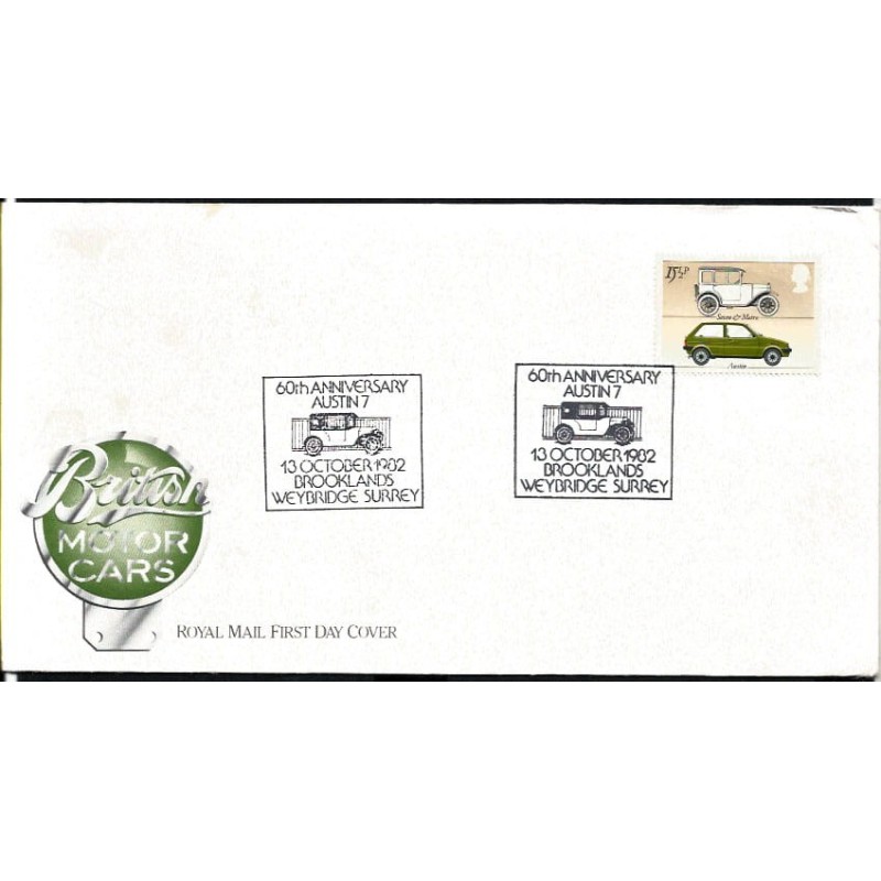 Wielka Brytania 1982, Samochody. Austin. FDC