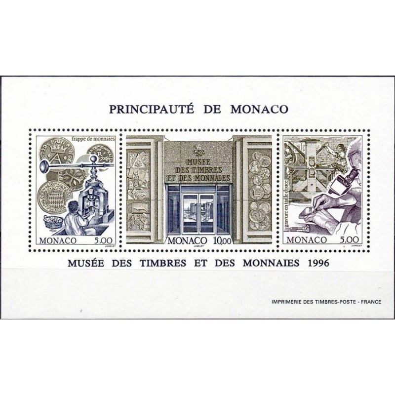 Monako 1996, Muzeum poczty, monety **