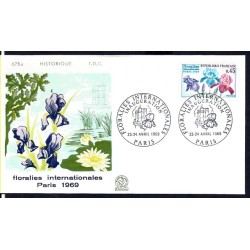 Francja 1969, Kwiaty, wystawa. FDC