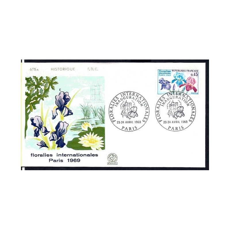 Francja 1969, Kwiaty, wystawa. FDC