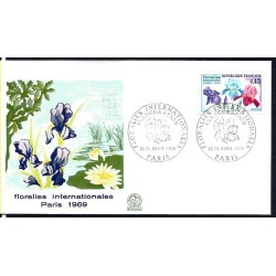 Francja 1969, Kwiaty, wystawa. FDC