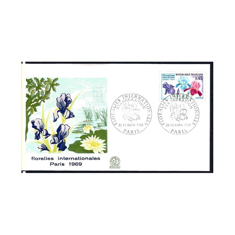 Francja 1969, Kwiaty, wystawa. FDC