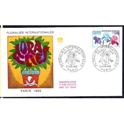 Francja 1969, Kwiaty, wystawa. FDC