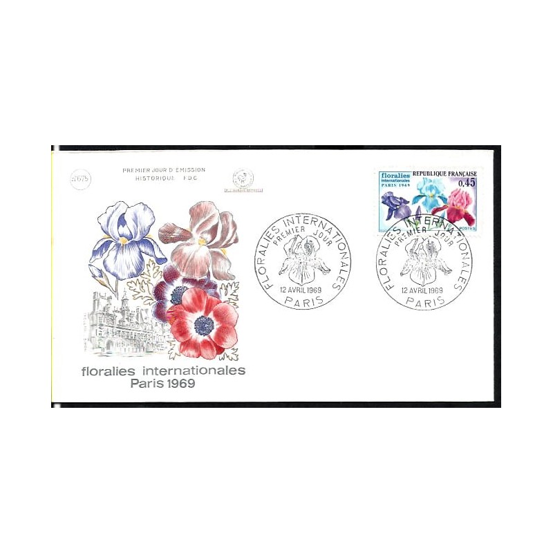 Francja 1969, Kwiaty, wystawa. FDC