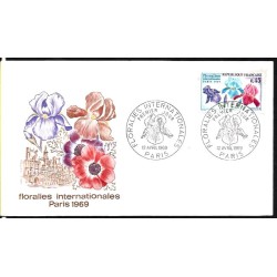 Francja 1969, Kwiaty, wystawa. FDC
