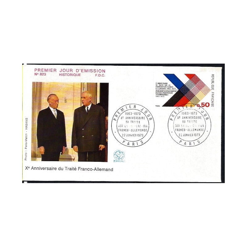 Francja 1973, Traktat francusko-niemiecki. FDC