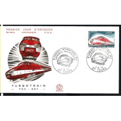 Francja 1974, Kolej, pociąg TGV. FDC