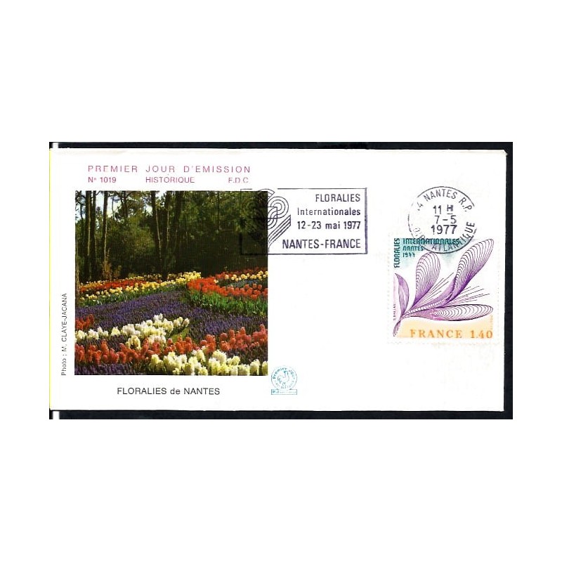 Francja 1977, Flora, kwiaty. FDC