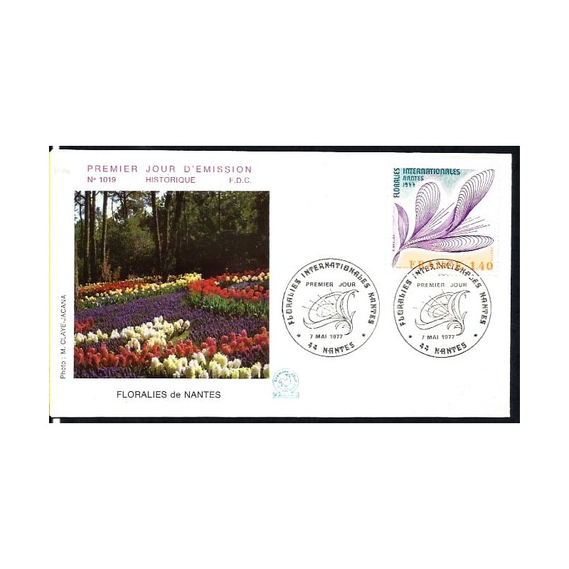 Francja 1977, Flora, kwiaty. FDC