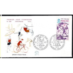 Francja 1978, Sport: narciarstwo rower pływanie. FDC