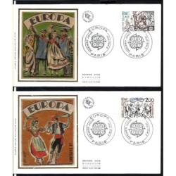 Francja 1981, EUROPA CEPT, taniec, muzyka, folklor. 2 FDC