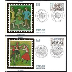 Francja 1981, EUROPA CEPT, taniec, muzyka, folklor. 2 FDC